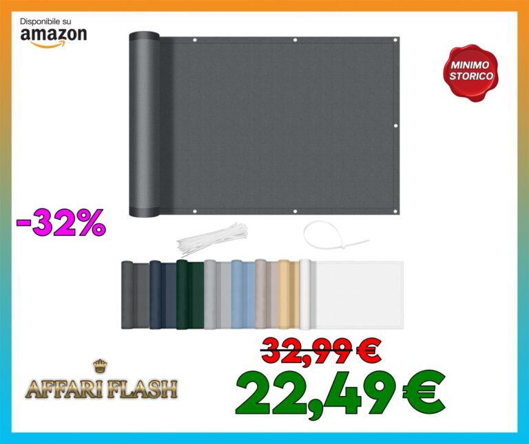 AXT SHADE Frangivisto Balcone Protezione 90x600cm Impermeabile Copri Ringhiera Balcone Privacy Frangivento Protezione UV con Occhielli e Fascetta per Terrazza Esterno
