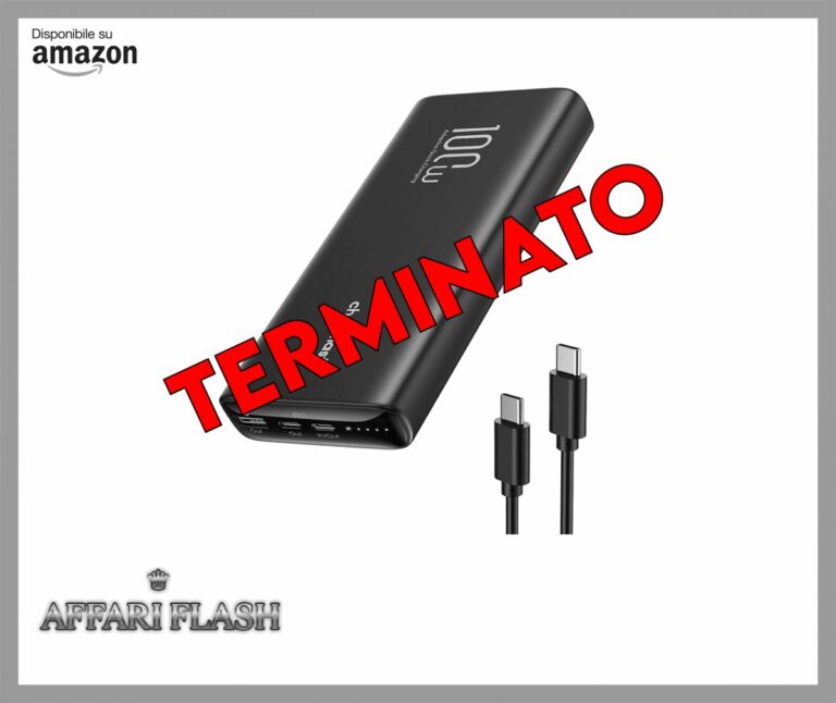 Charmast Power Bank PD 100W 20000mAh Caricatore Portatile USB C ricarica Rapida e QC 4.0 Batteria Portatile PC Powerbank per Laptop MacBook Pro Dell XPS Lenovo iPhone Huawei e Smartphone