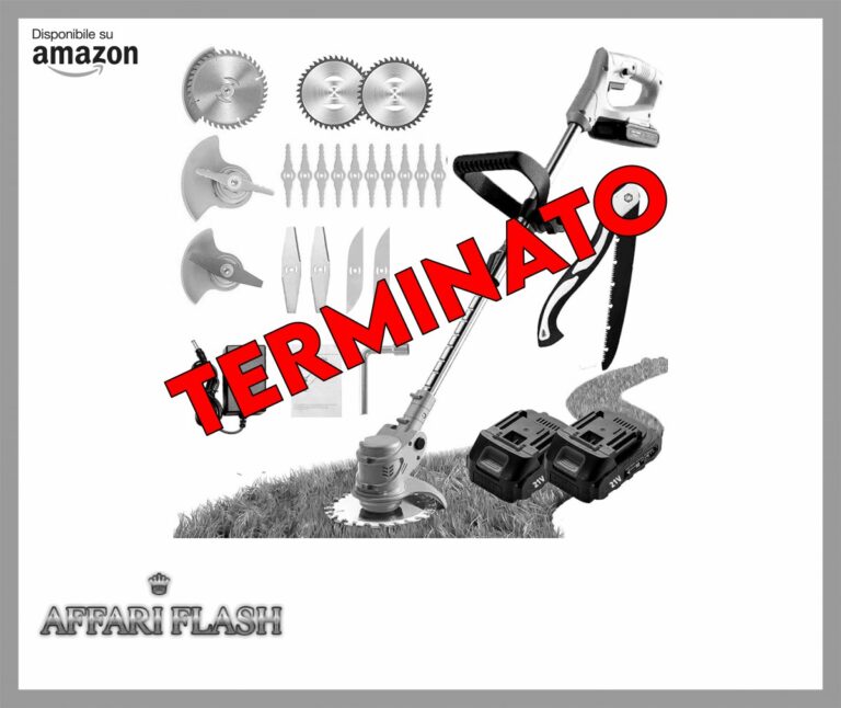 Gompuy Decespugliatore a Batteria, Decespugliatore Con Lama in Metallo Decespugliatore Elettrico Con 2 Batterie da 21V 2000 mAh, Tagliabordi a Batteria, Adatto a Prati Di Medie Dimensioni