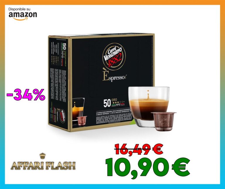 Caffe’ Vergnano 1882 Èspresso Capsule Caffè Arabica Compatibili, 50 Capsule