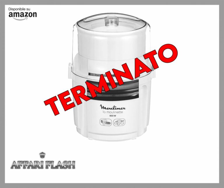 Moulinex AD5601 Moulinette Bouton, Sminuzza e mescola, Capacità di 200 g, 3 Velocità, Doppia lama in Acciaio Inox, Bianco e Rosso