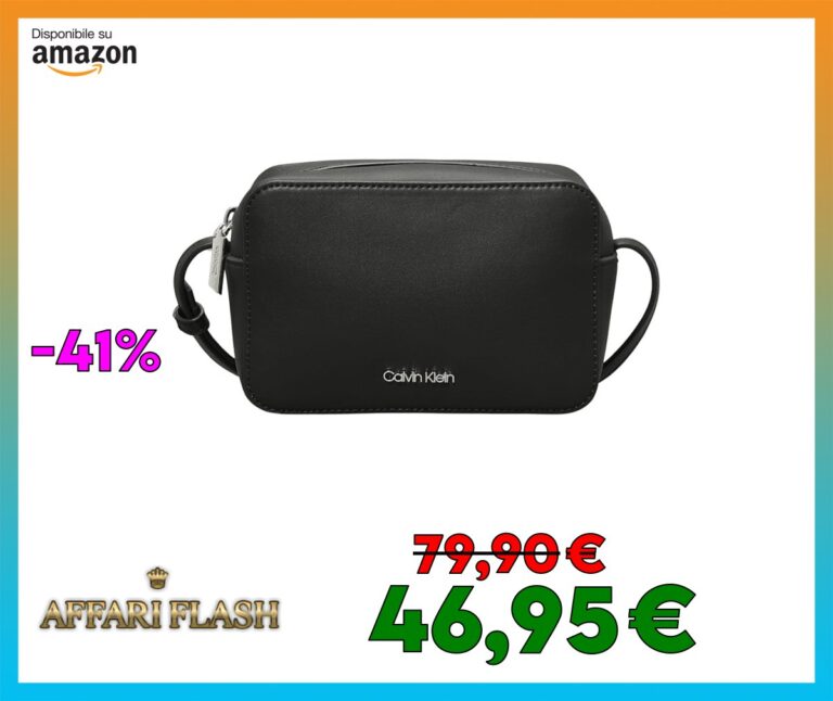 Calvin Klein Borsa a Tracolla Donna Ck Must Camera Bag Piccola, Nero (Ck Black), Taglia Unica