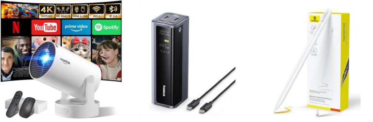 [Apps integrate & 2025 Upgraded] Mini Proiettore con WiFi 6 Bluetooth 5.4 Support