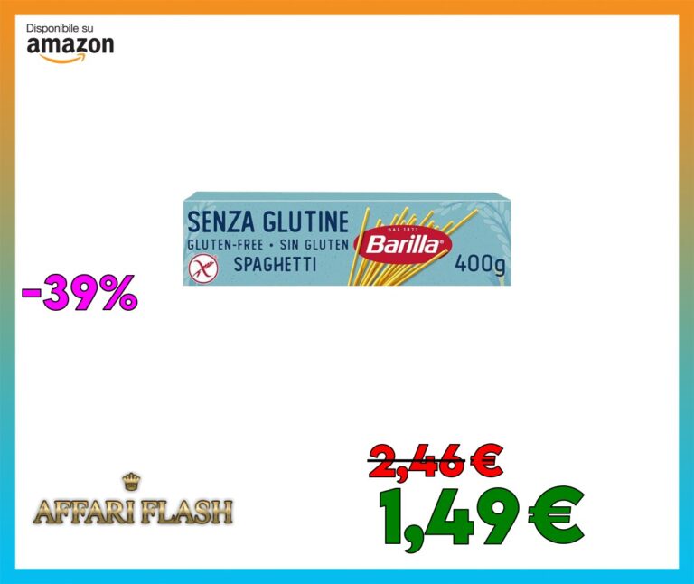 Barilla Pasta Spaghetti N.5 senza Glutine, Pasta Lunga di Mais Bianco, Mais Giallo e Riso Integrale, 400g
