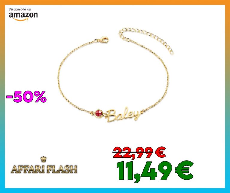 Nome personalizzato cavigliere per le donne Custom Birthstone oro bracciale cavigliera Regali gioielli regolabile per la mamma moglie lei