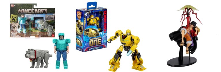 Mattel Minecraft Movie Pack Figure Steve con Armatura di Diamanti e Dennis