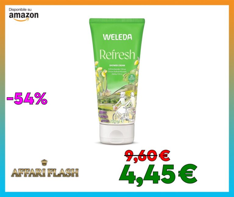 Weleda Doccia Cremosa Limone, bagnoschiuma cremoso dalla vivace fragranza a base di limone e litsea cubeba, con tensioattivi di origine vegetale (1X200 ml)
