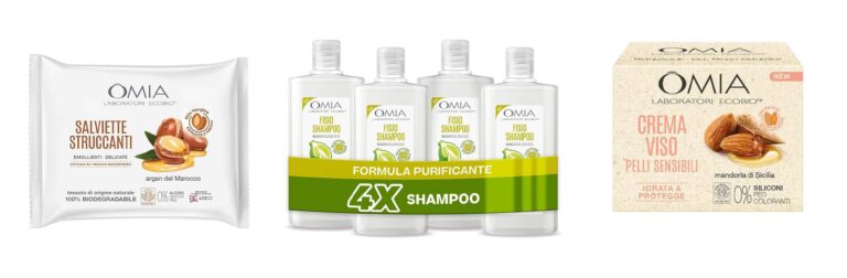 Omia, Salviette Struccanti Viso Ecobio Con Olio di Argan del Marocco