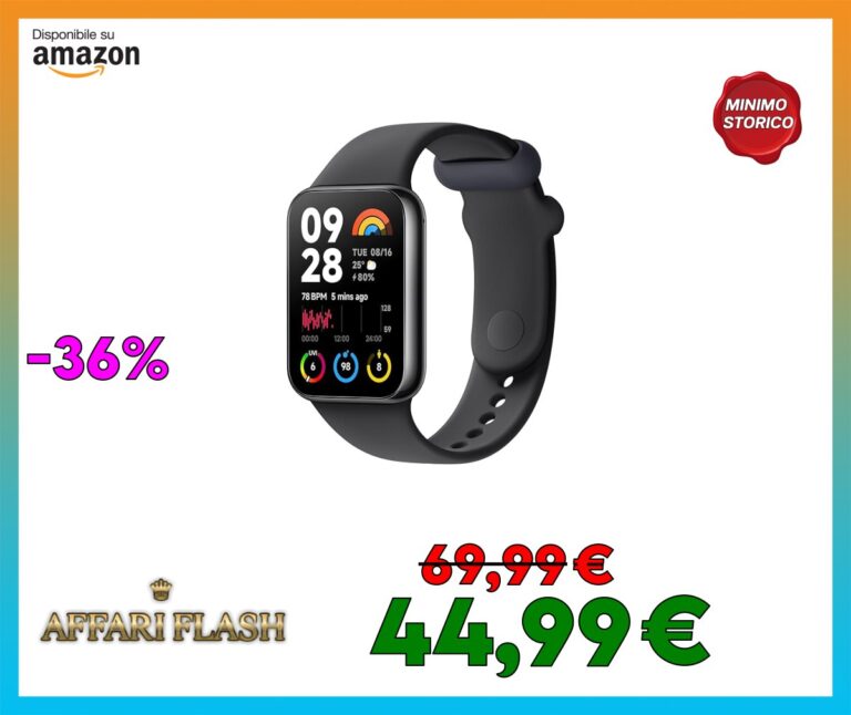 ️ Xiaomi Smart Band 8 Pro, Schermo AMOLED 1.74″, Design Elegante e Sottile, Autonomia Batteria 14 giorni, Monitoraggio SpO2, Frequenza Cardiaca, Sonnno, GPS integrato, Resistenza Acqua 5ATM, Nero