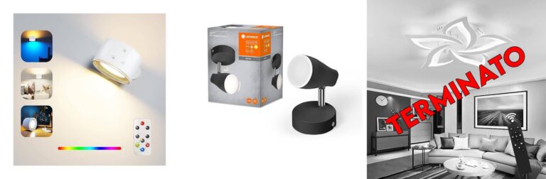 Lampada da Parete, Lampada Led Con Telecomando Batteria Ricaricabile