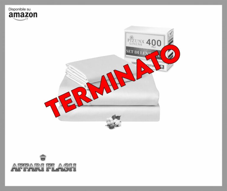 Pizuna Set lenzuola letto king size Cotone 160×200 cm Bianco, 400 fili in 100% cotone a fiocco lungo Sateen Completo lenzuola con 1 lenzuolo con angoli, 1 lenzuolo sopra, 2 federe