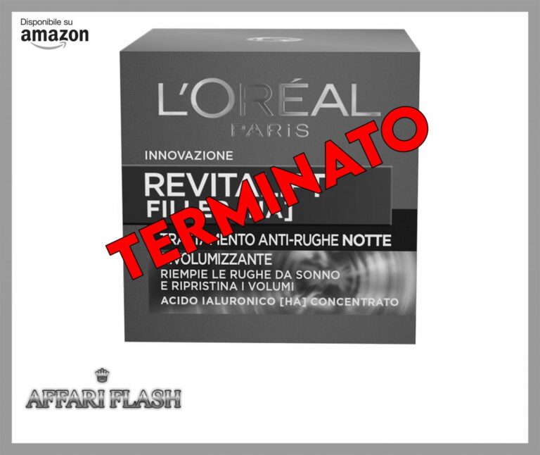 L’Oréal Paris Crema Viso Notte Revitalift Filler, Azione Antirughe Rivolumizzante con Acido Ialuronico Concentrato, 50 ml