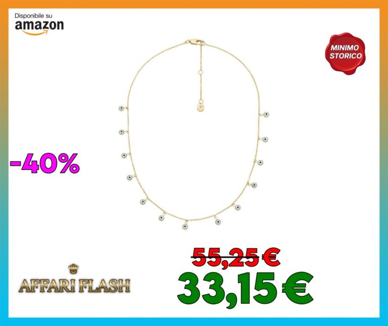 Fossil Collana da donna in ottone con chiusura a moschettone