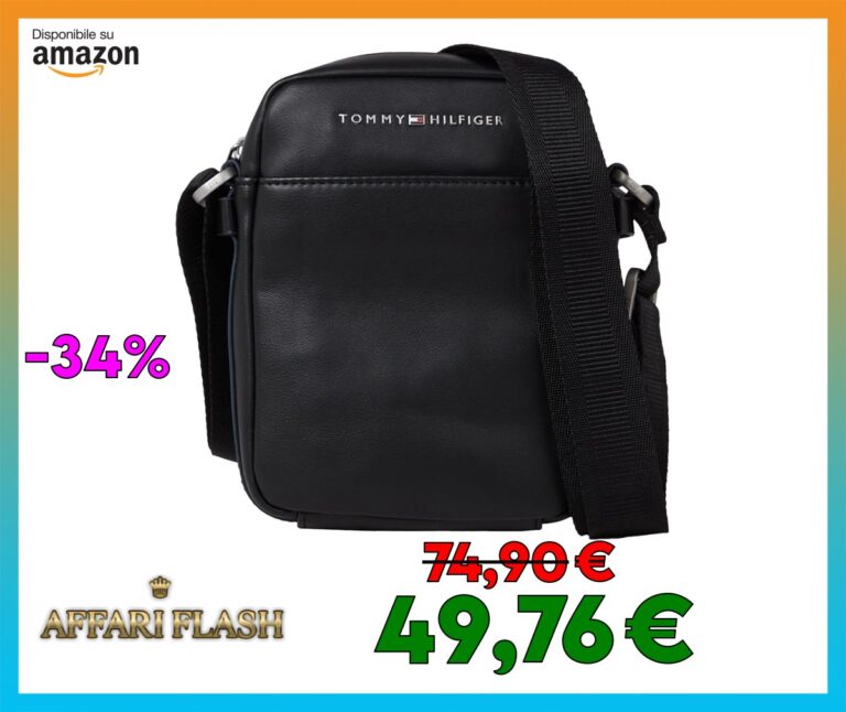 Tommy Hilfiger Borsa a Tracolla Uomo TH City Mini Reporter Piccola