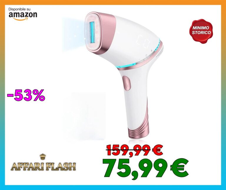 21J Epilatore Luce Pulsata IPL Con Raffreddamento a Ghiaccio, Illimitato Luce Pulsata Con 3 Testine di Cura, 5 Livelli di Energia, Per Donne e Uomini, Viso，Tutto il Corpo