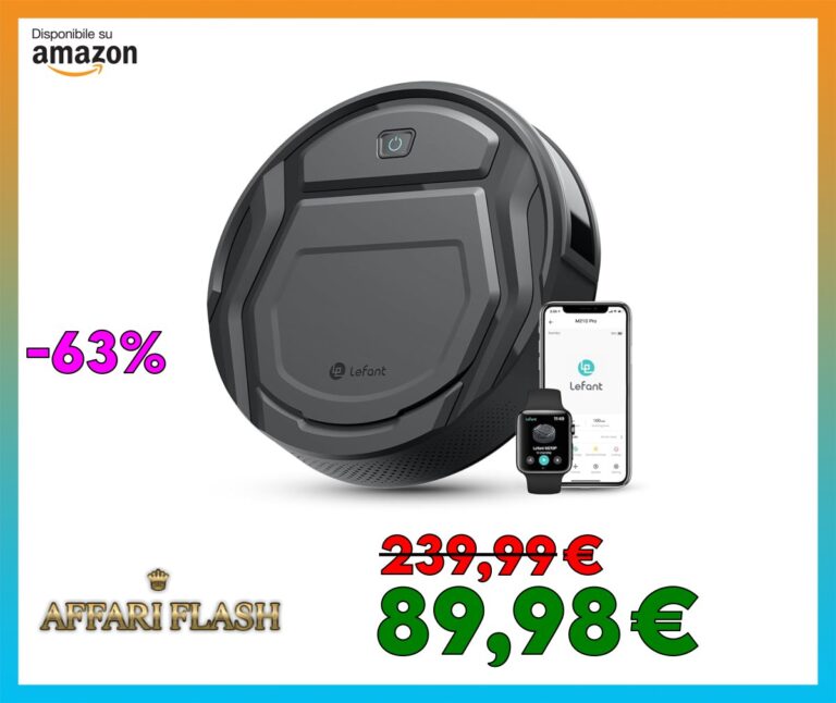 LEFANT Robot Aspirapolvere,Potenziamento del Tappeto,2200Pa,120 Minuti,Piccolo aspirapolvere robot 7,8 cm sottile 28 cm Diam,Wi