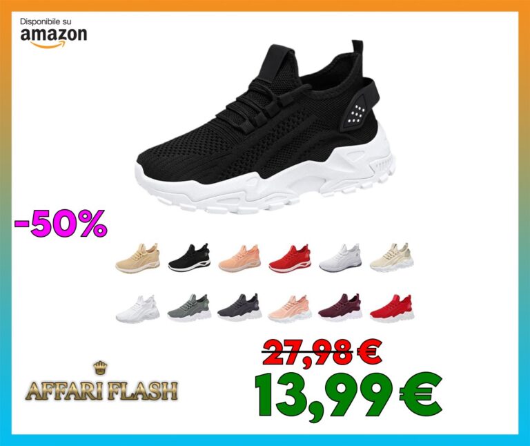Scarpe da Ginnastica Donna, Sneakers Donna Estive, Comode Running da Corsa, Casual Dimagrante Passeggio Sneakers, Outdoor Tennis Piattaforma, Traspiranti Jogging Antiscivolo