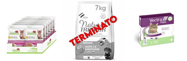 Natural Trainer Kitten & Young Cibo Umido per Gatti con Pollo 12 buste x 85 g