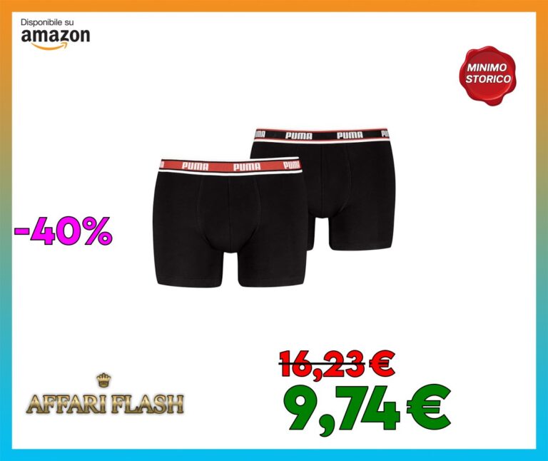 PUMA Logo Elastic Pugile (Pacco da 2) Uomo
