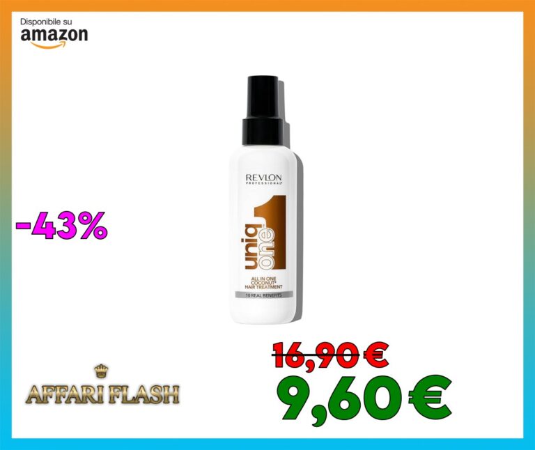 Revlon Professional UniqOne Coconut, Trattamento per Capelli Senza Risciaquo, All in One, Idrata, Protegge e Ripara (150ml), Fragranza al Cocco