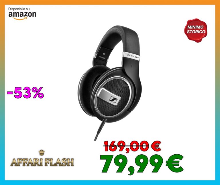 Sennheiser HD 599 Cuffie Aperte sul Retro, Edizione Speciale, Nero [Esclusiva Amazon]