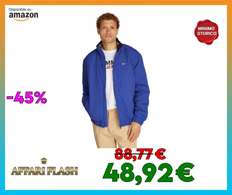 Tommy Jeans Uomo Giacca Essential Padded Jacket con Zip