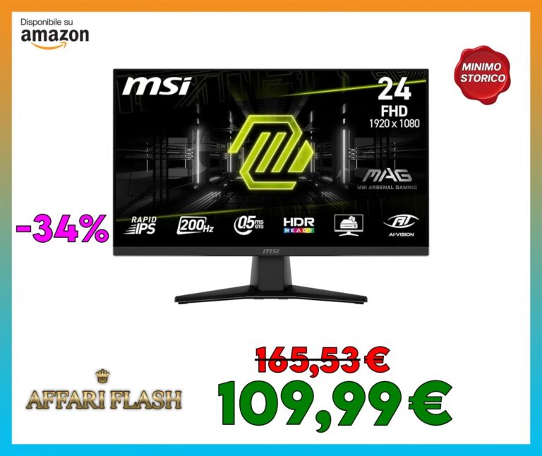 MSI MAG 242F Monitor Gaming da 24″