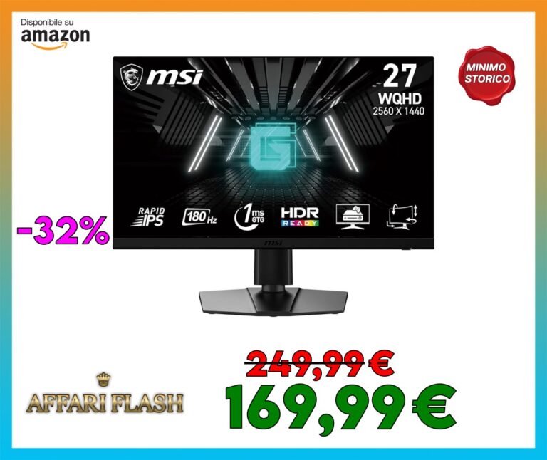 MSI G272QPF E2 Monitor Gaming da 27″ WQHD