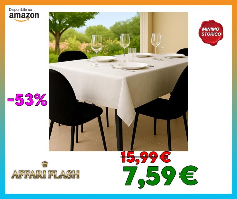 Flowen Tovaglia Antimacchia Impermeabile Bianca 140×140 Made in Italy Tovaglie Copri Tavolo Natale Feste Interno Elegante Tavola Giardino Esterno Poliestere Idrorepellente