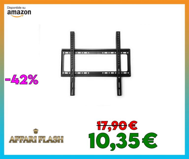 TEMPO DI SALDI Staffa Fissa Da Parete Per TV A Schermo Piatto Lcd Led Da 26 A 63 Pollici