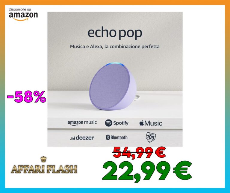 ️ Echo Pop (Ultimo modello) | Altoparlante Bluetooth intelligente con Alexa, compatto e dal suono potente | Lavanda