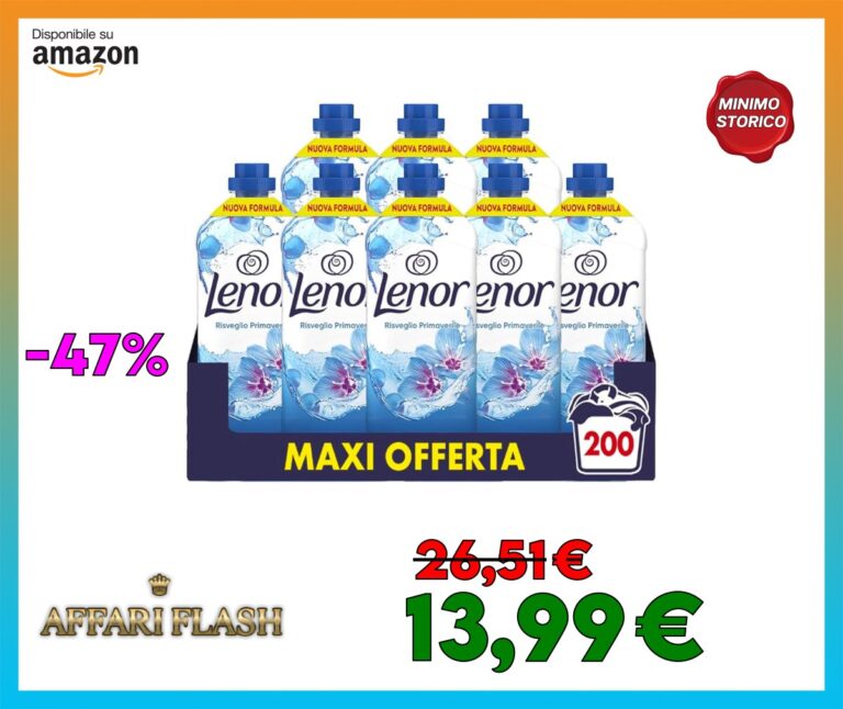 Lenor Ammorbidente Lavatrice Concentrato, 25 Lavaggi, Risveglio Primaverile, Freschezza Di Lunga Durata E Morbidezza Di Origine Vegetale, Lenzuola Profumate Fino A 1 Settimana (8x525ml)
