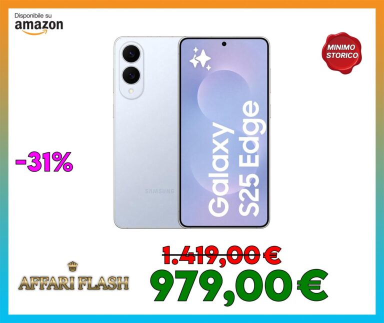Samsung Galaxy S25 Edge, Smartphone AI, 3 anni di Garanzia del produttore, Display 6.7” QHD+ Dynamic AMOLED 2X, Fotocamera 200MP, RAM 12GB, 512GB, 3.900 mAh, Titanium Icyblue [Versione italiana]