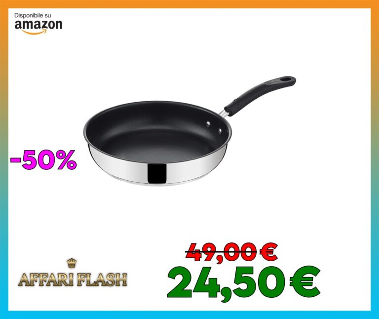 Lagostina Pratica Padella Antiaderente per Induzione, Grigio, 26 cm, Acciaio 18/10