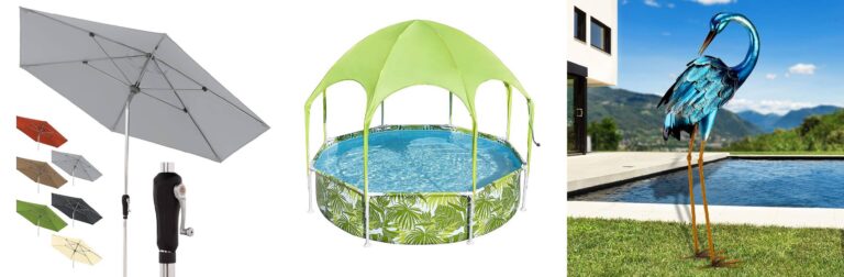 Doppler Ombrellone per il giardino in alluminio I Ombrellone pieghevole per balcone