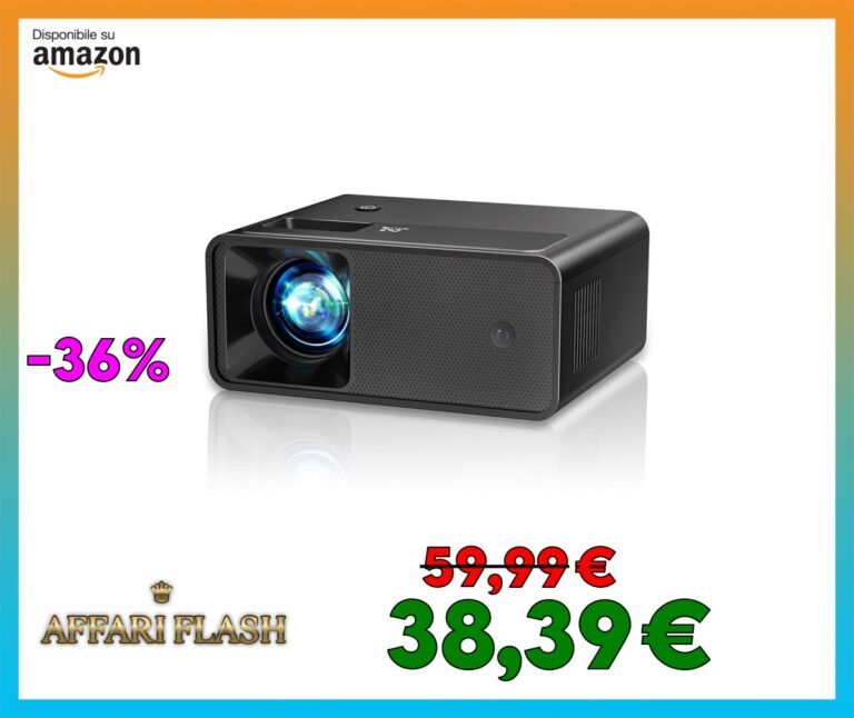 Proiettore 13000 Lumens Full HD 1080P, 2025 Upgraded Einyoumily 4K Mini Proiettore Portatile, Videoproiettore Home Theatre 130″, Compatibile con iOS/Android/TV Stick/HDMI/USB(14 * 11 * 6cm)