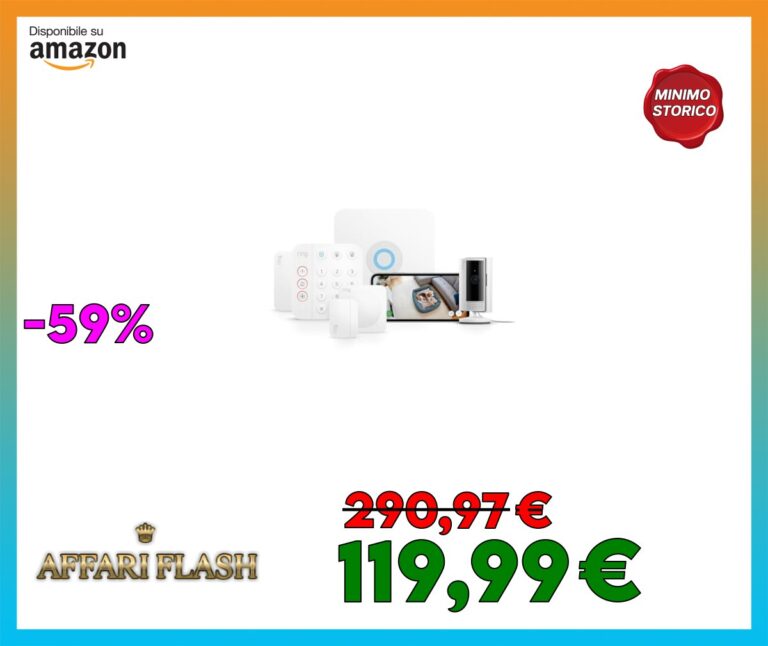 ️ Kit Ring Alarm S + videocamera interna (Indoor Camera 2ª gen.) | Sistema di allarme per la sicurezza della tua casa con abbonamento Ring Home (venduto separatamente)