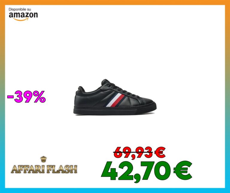 Tommy Hilfiger Uomo Sneakers Icon Court Stripes Profilo Basso