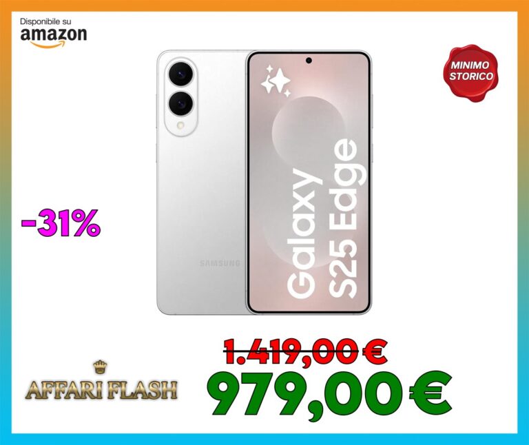 Samsung Galaxy S25 Edge, Smartphone AI, 3 anni di Garanzia del produttore, Display 6.7” QHD+ Dynamic AMOLED 2X, Fotocamera 200MP, RAM 12GB, 512GB, 3.900 mAh, Titanium Silver [Versione italiana]