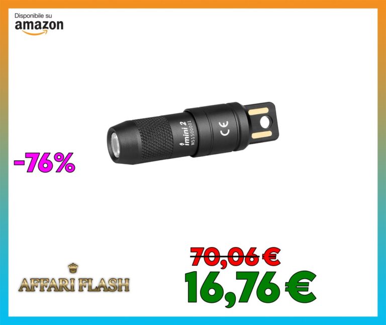 OLIGHT I Mini 2 Mini Torcia Portachiavi a LED con Base Magnetica, Ricarica USB
