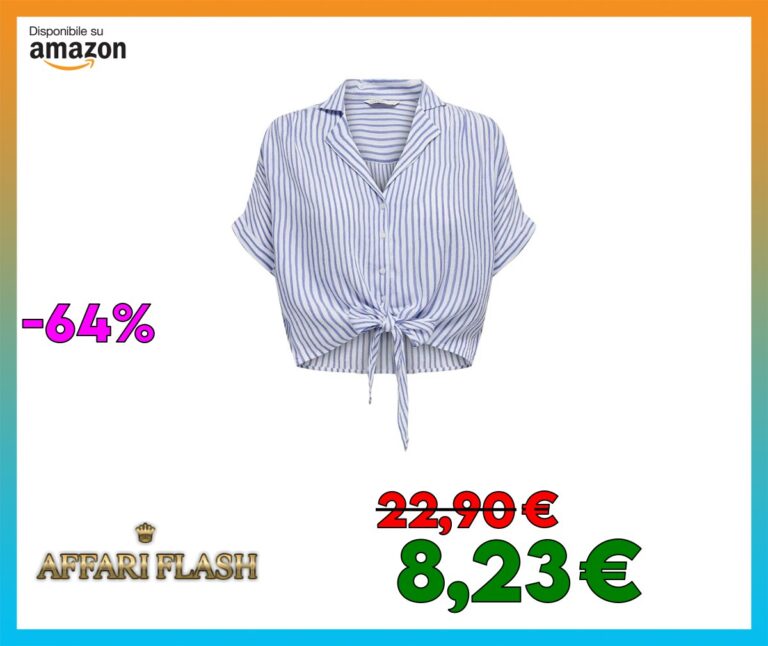ONLY Onlpaula Life S/S Tie Shirt Wvn Noos Camicia a Maniche Corte Donna