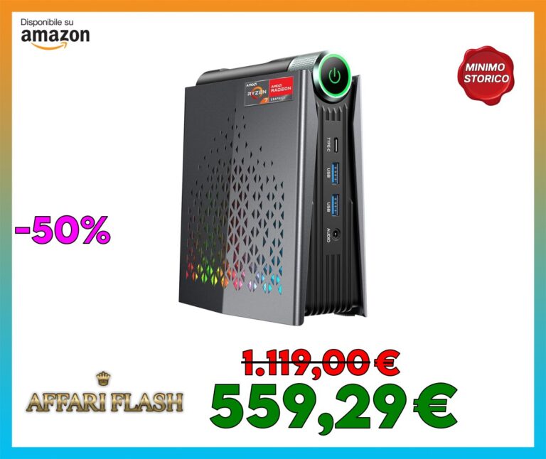 ACEMAGICIAN S3A Mini PC Gaming, AMD Ryzen 7 8745HS(fino a 4,9 GHz), 32GB DDR5 1TB NVME SSD W11 Pro Mini Computer, Triplo Display HDMI+DP+Type
