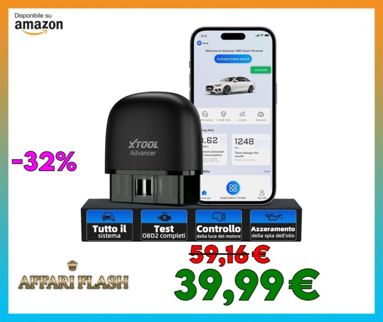 XTOOL AD20 Pro OBD2 Auto Diagnostica Wireless Diagnosi Italiano per iOS e Android, Diagnosi Auto Professionale con Scansione Completa dei Sistemi, aggiornamento a vita