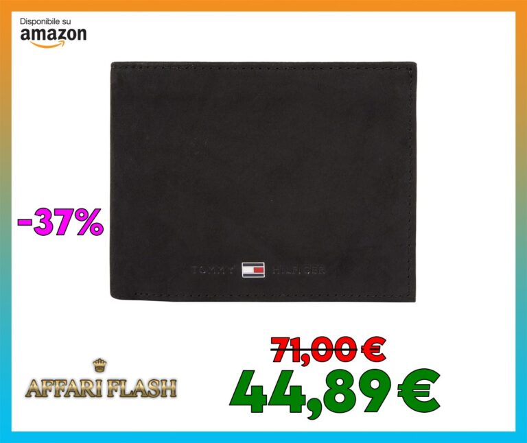 Tommy Hilfiger Johnson CC Flap And Coin Pocket Am0am00660, Porta Carte di Credito Uomo
