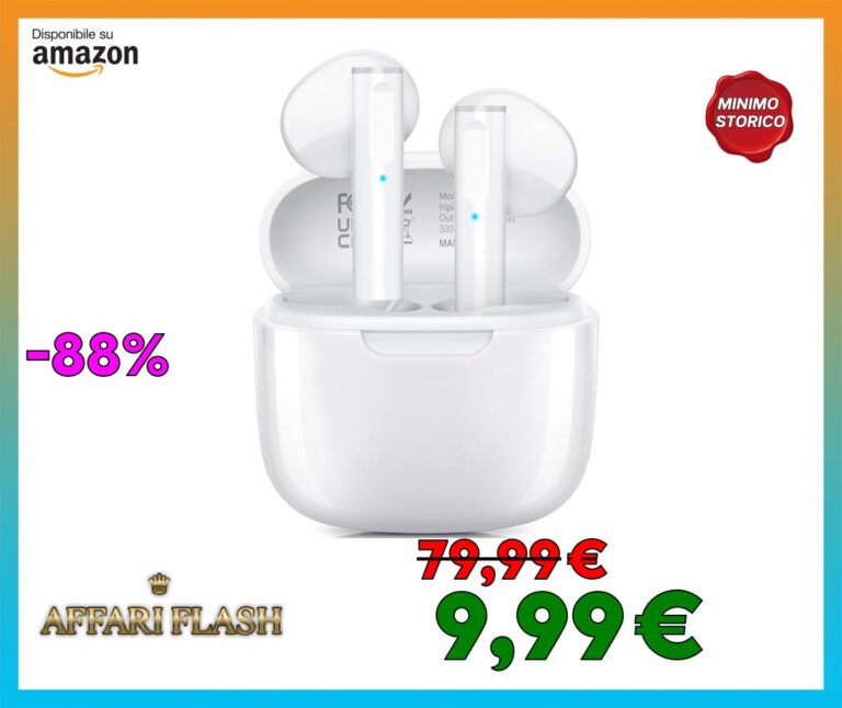 Ciciloud Cuffie Bluetooth, Auricolari Bluetooth 5.3 con Stereo HiFi Immersivo, 46 Ore di Durata, Cuffie Wireless con Ricarica Rapida USB