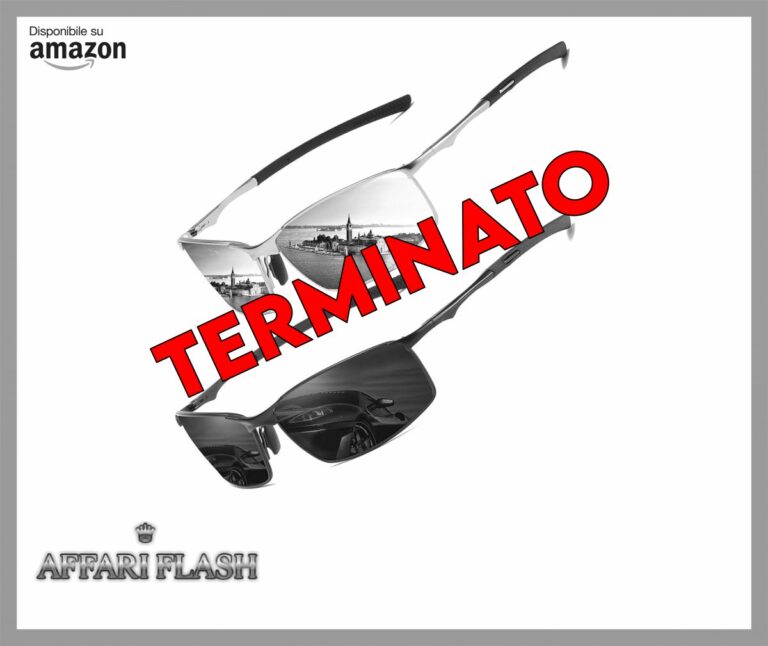 ️ Occhiali da Sole da Uomo Donna Polarizzati Metallo Telaio Rettangolari Ultra Leggeri antiriflesso Protezione UV Moda Occhiali da Sole Cat 3 CE