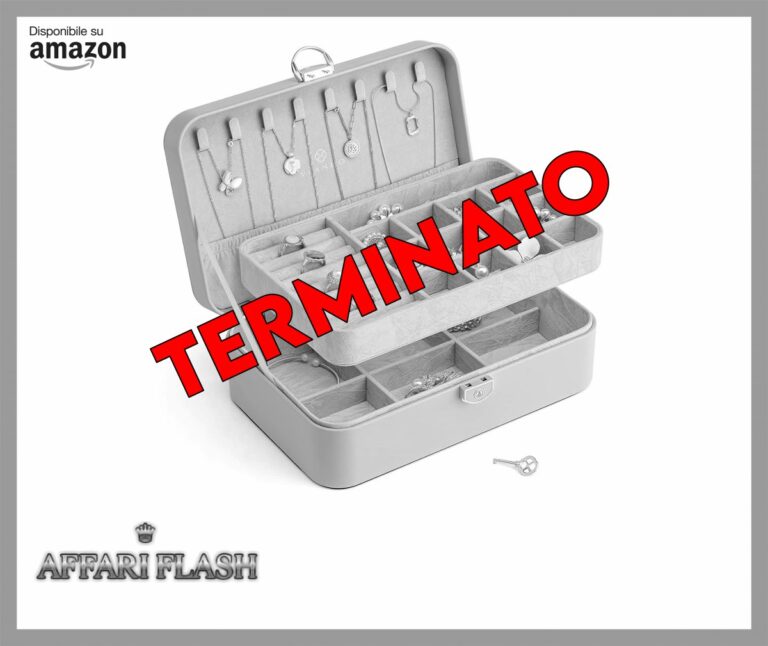 ️ Vlando Portagioie Scatolina Box Gioielli per ragazze e donne, a doppio strato, con chiusura a chiave, per anelli, orecchini, bracciali, collane