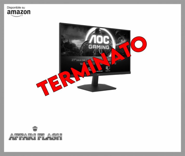 AOC Gaming 27G15N, monitor Full HD da 27 pollici, 180 Hz, VA veloce, 1 ms, sincronizzazione adattiva, HDR10, ritardo di ingresso basso 1920×1080, HDMI 2.0, DisplayPort 1.4, 24 pollice FHD HDR10