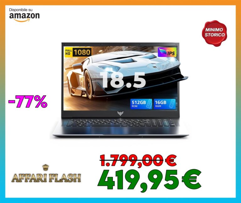 ACEMAGIC 18,5 Pollici PC Portatile,8000mAh Batteria,Twin Lake N150 Processore,Fino a 3,6 GHZ,16GB RAM 512GB SSD,Notebook Affari Portatile,1920 * 1080 FHD Display,Apertura a 180°,HDMI,WiFi,Ufficio