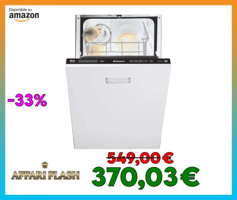 Candy Brava Lavastoviglie Slim da Incasso 45 cm, 10 Coperti, 8 Programmi, Ciclo Rapido 30 Min, Partenza Ritardata 3